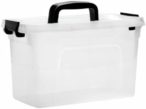 6 Quart Clear Storage Latch Box/Bins, 6-Pack Plastic Container with Latches and Lid