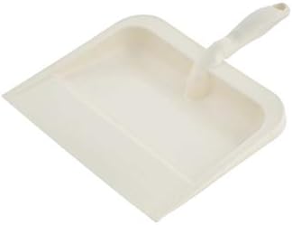 Superio Heavy Duty Plastic Dustpan with Comfort Grip Handle White, Durable, Lightweight Multi Surface Dust Pan Easy Broom Sweeping, 10 inch Wide, 2-Pack
