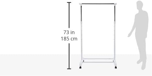 Whitmor Rolling Adjustable Garment Rack