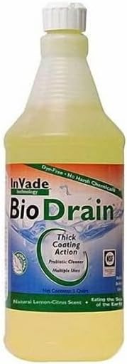32 oz InVade Bio Drain Quart Restaurant Drain Gel Organic Treatment ~~ Eliminates Odors, Drain Flies, Phorid Flies, Fruit Flies, and prevention of 'Sugar Snake' in soda machine drip trays