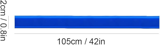 45cm 18in Window Squeegee with 105cm 42in Spare Silicone Rubber Blade (Blue, 18in/45cm+Blade)