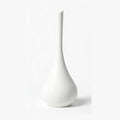 White Toilet Brush and Holder Set,Modern Bathroom Decor Closed Toilet Bowl Brush Household Cleaning Brush for Bathtub