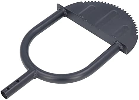 Garosa Half Moon Lawn Edger High Hardness Carbon Steel Sidewalk Grass Long Handled Step Edger Manual Trimming Shovel for Garden Yellow Black