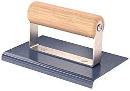Bon 22-770 6-Inch by 4-Inch Blue Steel Sidewalk Edger, 1/4-Inch Radius, 3/8-Inch Lip with Wooden Handle