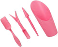 4 Pcs Pink Set Mini Garden Soil Spoon Plastic Planting/Transplanting Garden Tool Set Indoor Mini Garden Plant Care Shovel Soil Cup Bucket Shovel Transplanting Tool Gardening Shovels
