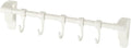 DOITOOL Cabinet Kitchen Utensil Hooks 5pcs Plastic Multi-Function Hanging Rack No Drill Installation White Storage Organizer for Cookware and Sundries