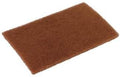 Disco Walnut Brown Scouring Pad, 4" x 6" Palm Sized, 20 per case.