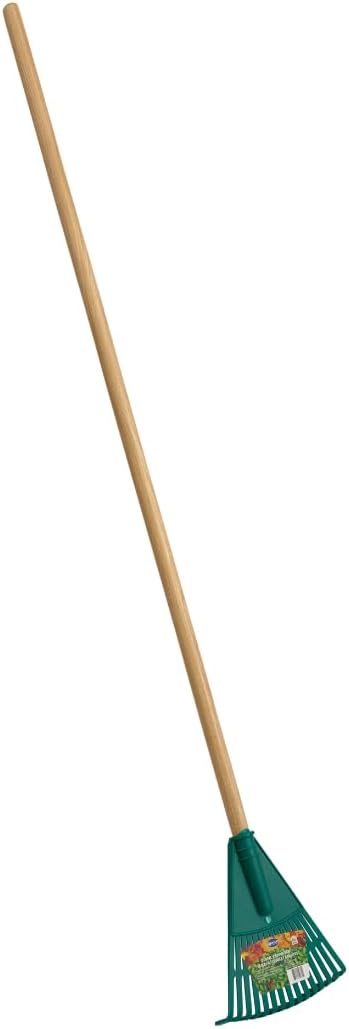 FARM-TUFF 8 Inch Garden Rake with 48 Inch Hardwood Handle - Durable & Compact Garden Rake for Shrubs, Flower Beds, and Tight Spaces