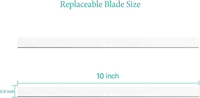 Standard Shower Glass Doors Squeegee Replacement Silicone Rubber Blade 10 inch 2PCS(White)