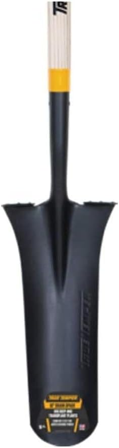 True Temper 2540700 16 in. Drain Trench Spade with 24 in. Hardwood D-Grip Handle and Comfort Step