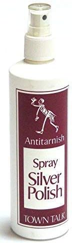 Town Talk Professional Anti-Tarnish Silver Polish (8.5 Oz), Non-Abrasive, Non-Toxic, Safe, Easy to Use Metal Polish for Restoring Shine and Protecting Silver, Silver Jewelry and Flatware.