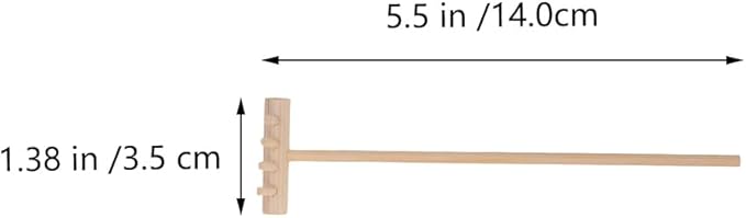 YARNOW 20 Pcs Bamboo Zen Garden Rakes Mini Tabletop Sandbox Tools for Home Decoration, 5.5 x 1.4 x 1.6 Inch