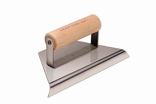 Kraft Tool CF151 Radius Stainless Steel Tapered Hand Edger 8-Inch to 3 x 4-Inch with Wood Handle, 3/8-Inch