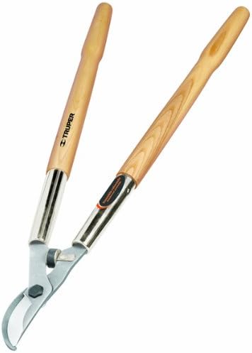 Truper 31470 By-Pass Lopper, 21-Inch Contoured Ash Handles, Rubber Bumper Guard