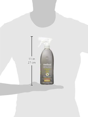 Method Heavy Duty Degreaser, Lemongrass Scent, Oven Cleaner & Stove Top Cleaner, 28 Oz Spray Bottle,(Packaging may vary) (Pack of 2)