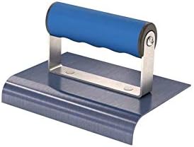 Bon Blue Steel Edger 6 in. x 4 in. Concrete Finishing Tool 5/8 in. Radius 7/8 in. Lip Comfort Grip Handle Flexible Blade