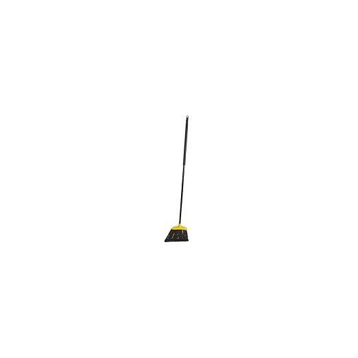 Rubbermaid Commercial Products 10" Smooth Surface Jumbo Sweep Angle Broom, Metal Handle, Black, for Cleaning Hard-to-Reach Areas
