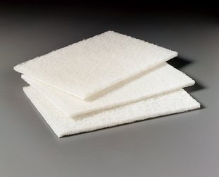 Scotch-Brite Scouring Pad Commercial, Light Duty 6 " X 9 " White