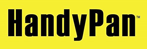 Handy Pan- RED - Large Capacity Recycled Plastic Heavy Duty Dust Pan! Made in USA! Great for Home, Shop, Garage, Waterproof, Stackable, Stands Upright. Unique Rubber Edge gets Debris in! Handypan