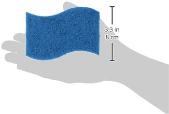 Scotch-Brite No Scratch Scrub Sponges, Blue, 4-1/2 x 2-1/2 x 7/10 in (Pack of 2)