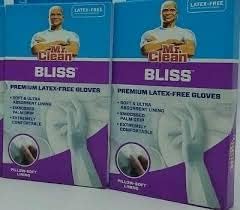 Mr. Clean Premium Latex-Free Gloves Bliss Medium Size (Pack of 2 Pairs)