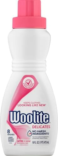 Woolite Delicates Liquid Laundry Detergent for Machine and Hand Wash – Gentle Care for Silk, Wool & Fine Fabrics, 16oz
