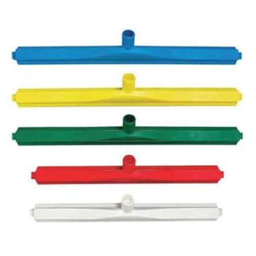 Vikan 77143 Squeegee,Ultra Hygiene,Dbl Blade,24",PP/RB,BL