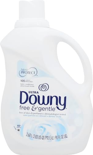 Downy Ultra Fabric Softener Free and Sensitive Liquid 105 Loads, 90-Ounce
