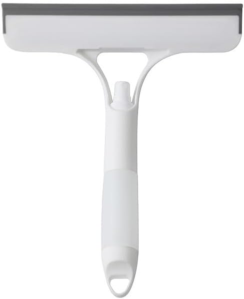 3 in 1 Window Cleaning Tool for Car Indoor Outdoor High Windows, Spray Window Squeegee Cleaner Tool with Spray Bottle,Window Wiper Silicone Cleaner Brush Scraper,for Car, Home, Kitchen (White)