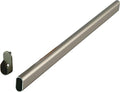 Oval Closet Rod with End Supports (Satin Nickel, 36" Wide Space)