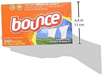 Bounce Dryer Sheets, Outdoor Fresh, 480 Count | Static Control | Wrinkle Fighters | 2 Packs of 240