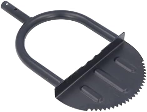 Garosa Half Moon Lawn Edger High Hardness Carbon Steel Sidewalk Grass Long Handled Step Edger Manual Trimming Shovel for Garden Yellow Black