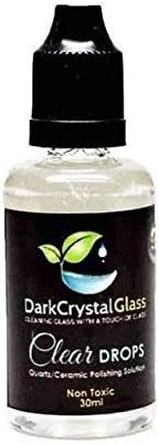 Dark Crystal Glass and Quartz Natural Cleaning Solution -30ml- Clear Drops Pack of (1)