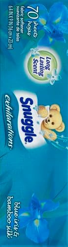 Snuggle Fabric Softener Dryer Sheets, Blue Iris & Ocean Breeze, 70 Count