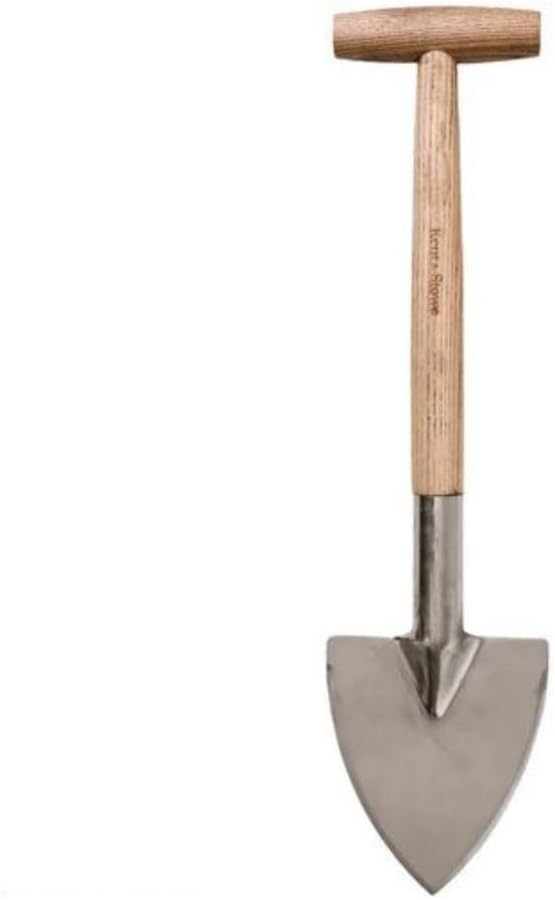Kent & Stowe Stainless Steel Perennial Spade, Pointed Head Garden Spade for Easy Slicing Through Roots, All Year Round Garden Tools Made from Stainless Steel and Ash Wood