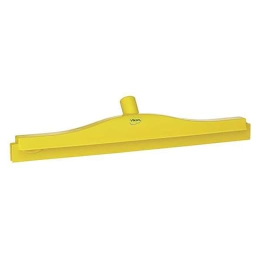 Vikan 77136 Squeegee,Ultra Hygiene,Dbl Blade,20",PP/RB,YL