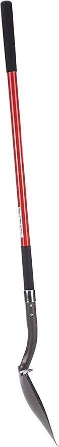 Radius Garden 58-in Long Handle Round Point Digging Shovel, Steel Shovel Head with Fiberglass Shaft