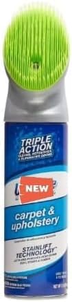 Woo-lite Carpet and Upholstery Foam Cleaner with Built-in Brush, Triple Action Stainlift Technology for Stairs, Fabrics, Pet Odors (1 Pack)