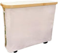 Toilet Paper Storage Basket with Lid, Large Capacity for 12 Rolls, Stackable and Foldable Freestanding Paper Towel Holder - Space Saving Modern Beige Design