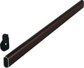 Oval Closet Rod with End Supports that have Dual Rear Facing 5mm Pins (Oil Rubbed Bronze, 36" Wide Space)