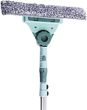 Window Cleaner Squeegee, External Window Washer U Shape Window Cleaner Window Squeegee with Long Handle for Car Windshield Tiles Wall Clean (Horizontal Head)