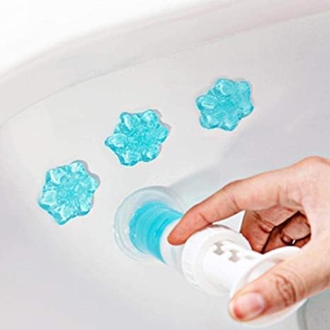 Simple Life Toilet Gel Stamp – Fresh Flower Scent, Anti-Limescale Toilet Cleaner Gel, Deodorizing & Long-Lasting Freshness, 64 Stamps, Blue & Green