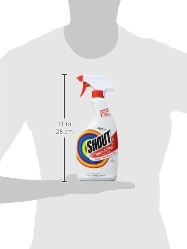 Shout Active Enzyme Laundry Stain Remover Spray, Triple-Acting Formula Clings, Penetrates, and Lifts 100+ Types of Everyday Stains - Prewash Spray 22oz (Pack of 2)