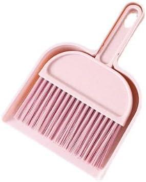 Plastic Mini Broom and Dustpan,Mini Cleaning Brush with Dustpan Set Desktop Cleaning Accessories,Pink with Set,Plastic Broom