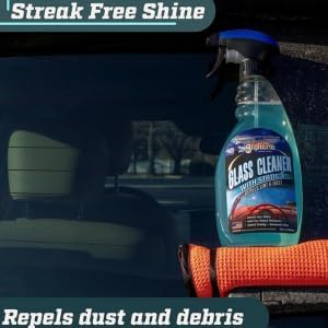 Gliptone Glass Cleaner Kit, Streak-Free Shine, Ammonia-Free, Quick Drying, Includes Glass Cleaner, Glipscrub Sponges & Softouch Waffle Microfiber Towels, Safe on Tint & Hard Surfaces