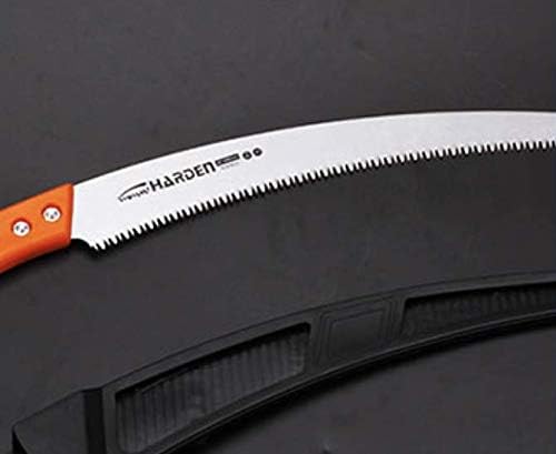 Edward Tools Heavy Duty Pruning Saw with Sheath - 12” Razor Tooth Blade - Japanese Style Samurai Saw for Trimming Trees, Branches, Garden - Arborist 7 TPI Grade