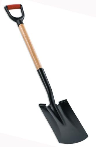 Corona SS 29010 - Garden Spade - DIY 15 Gauge, 30 in Ash Wood Handle, Plastic D-Grip