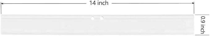 2PCS Replacement Silicon Rubber Squeegee Blade, 14 Inch (White)