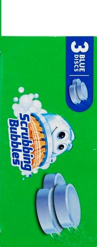 Scrubbing Bubbles Continuous Clean Toilet Drop-Ins, Automatic Blue Toilet Bowl Cleaner, Septic-Safe Tank Tablets Remove Hard Water Minerals & Limescale, Stain & Smell Protection, 3 Count (Pack of 2)