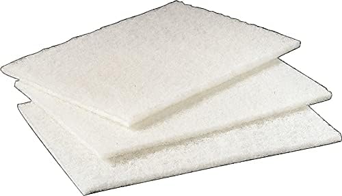 Scotch-Brite Scouring Pad Commercial, Light Duty 6 " X 9 " White
